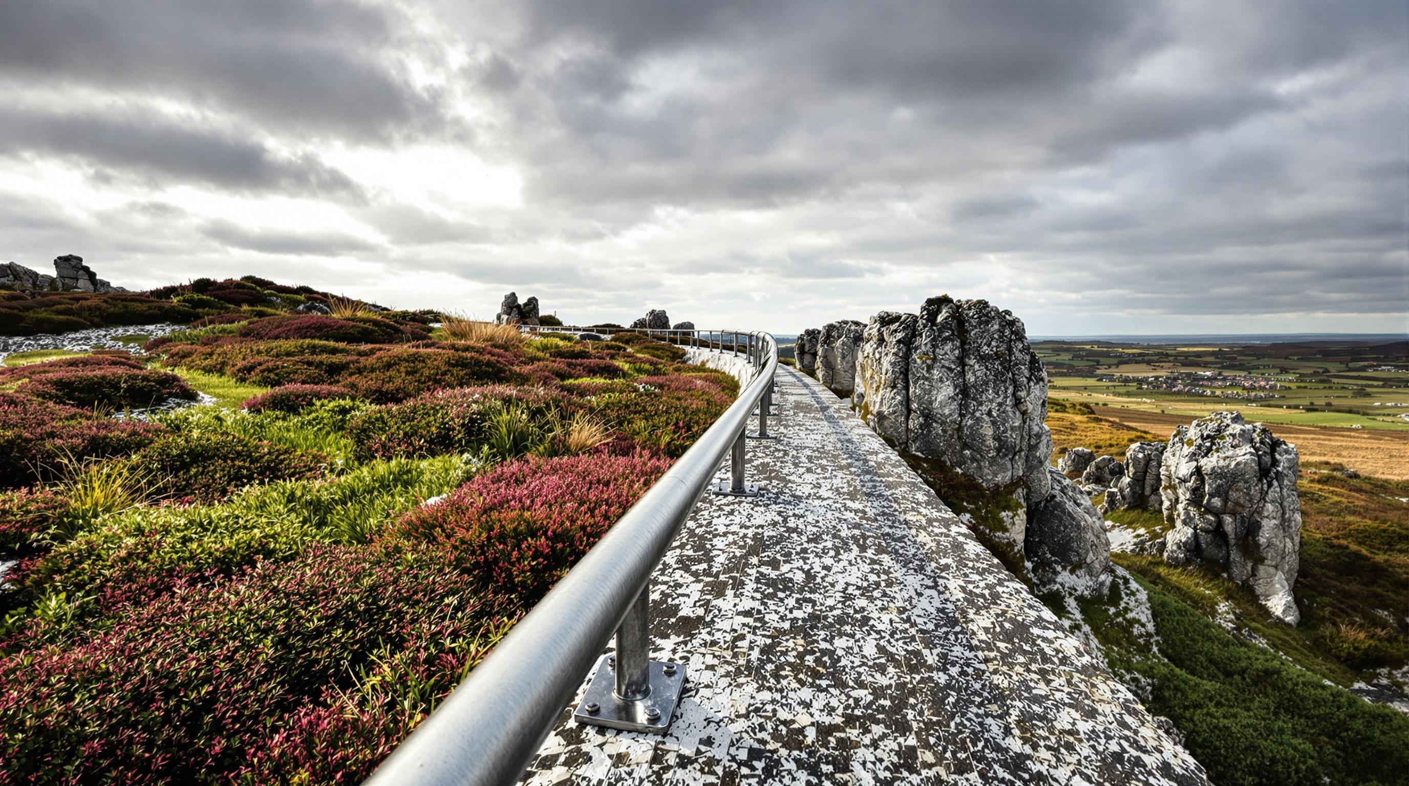 Acrotère béton relevé étanchéité garde-corps norme lande granit