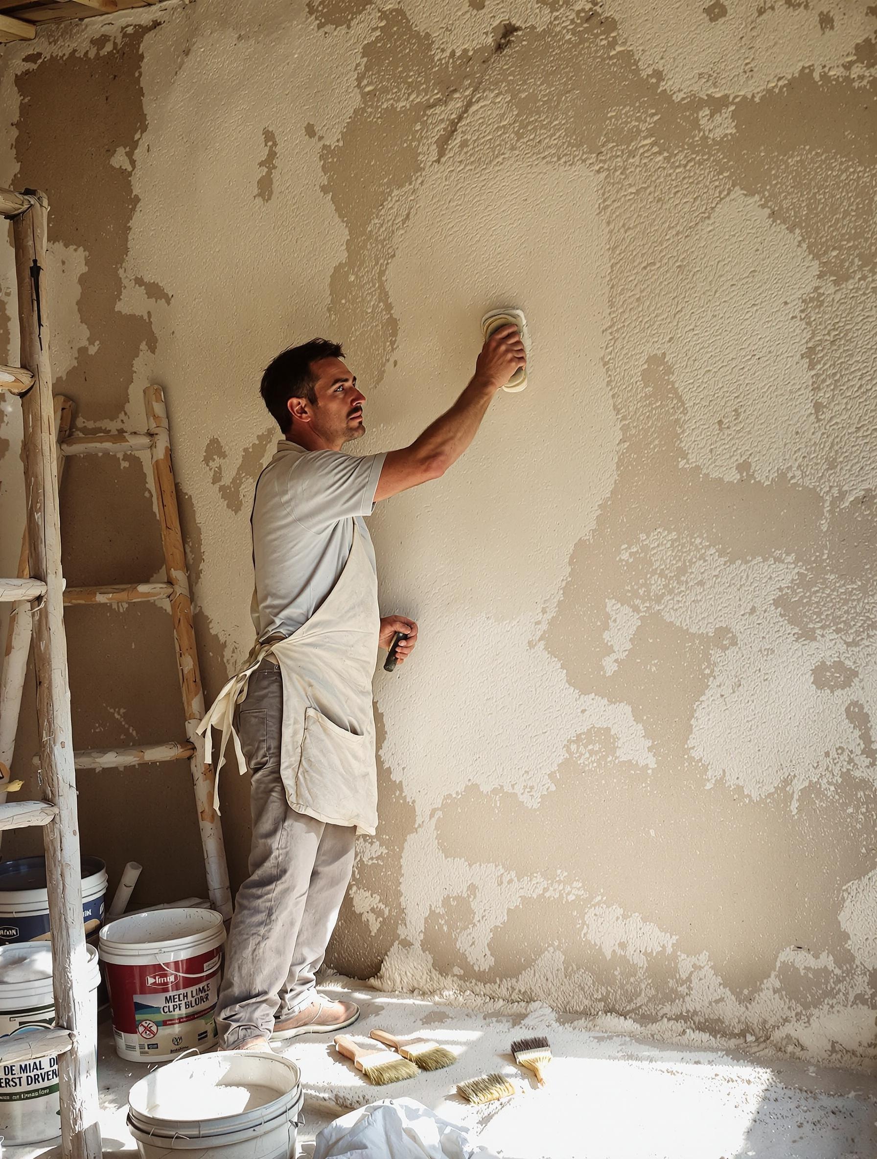 Préparation traditionnelle du support avant enduit ou peinture