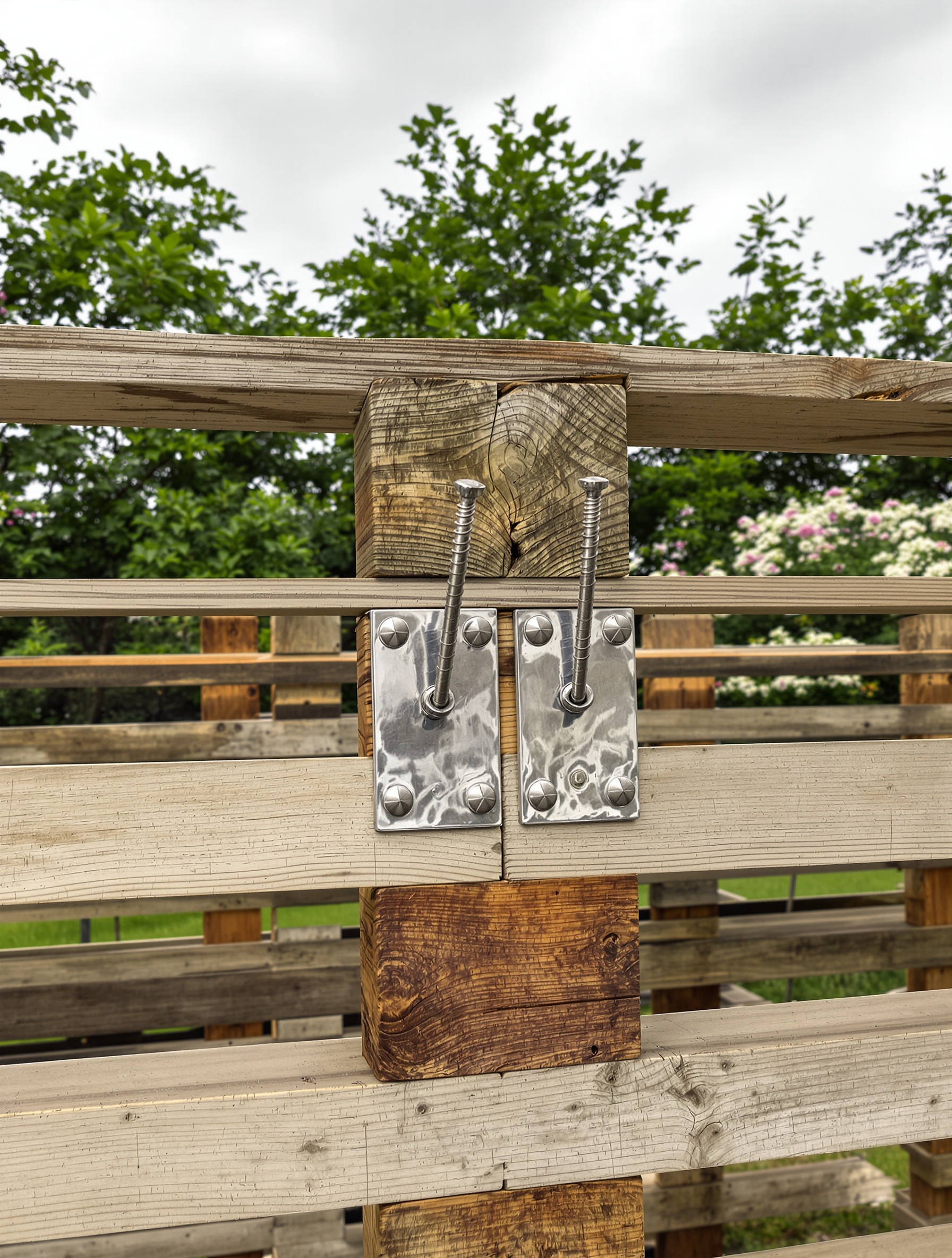 Assemblage précis de palettes pour murs solides dans un jardin breton