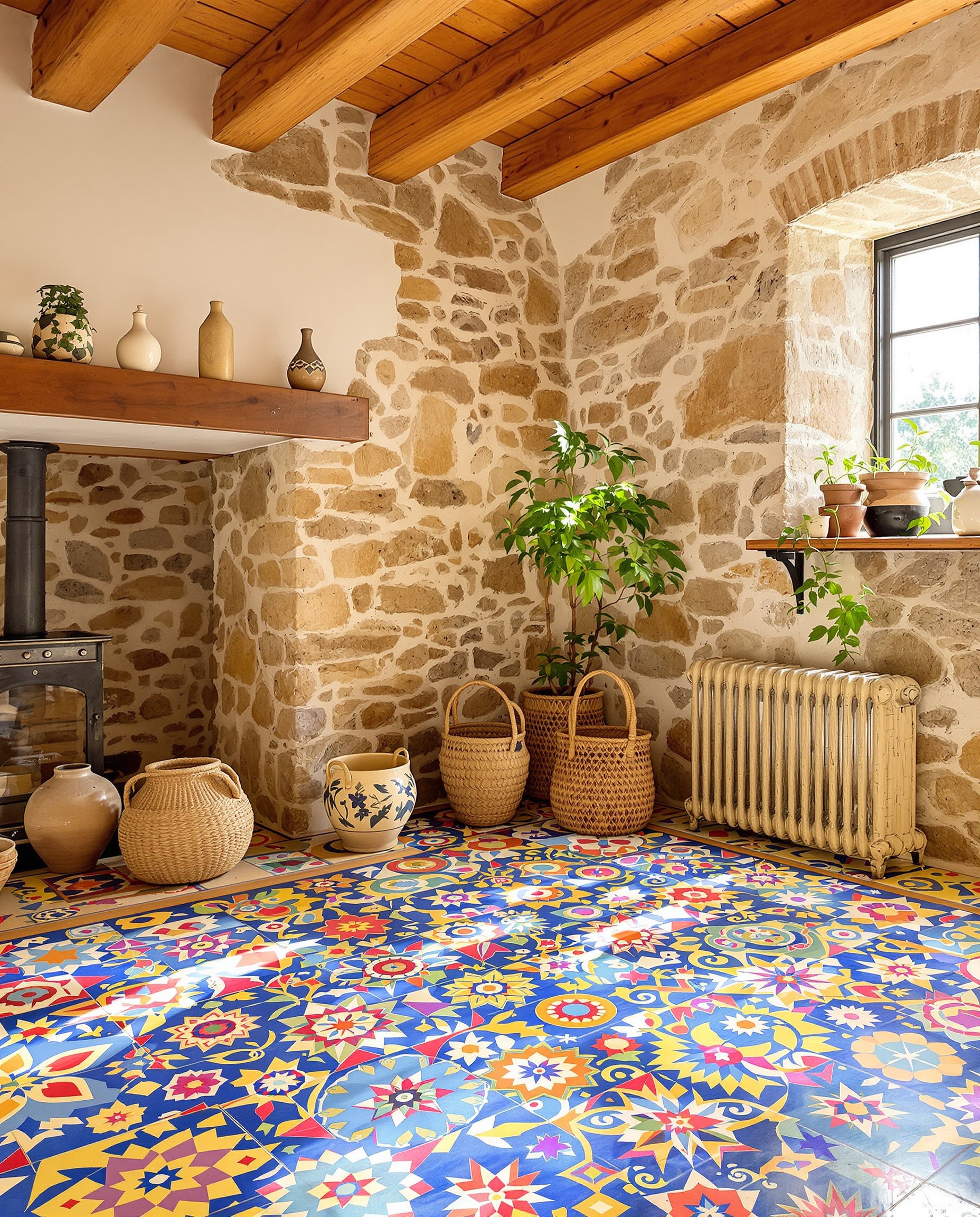 Carrelage breton éclatant ambiance naturelle