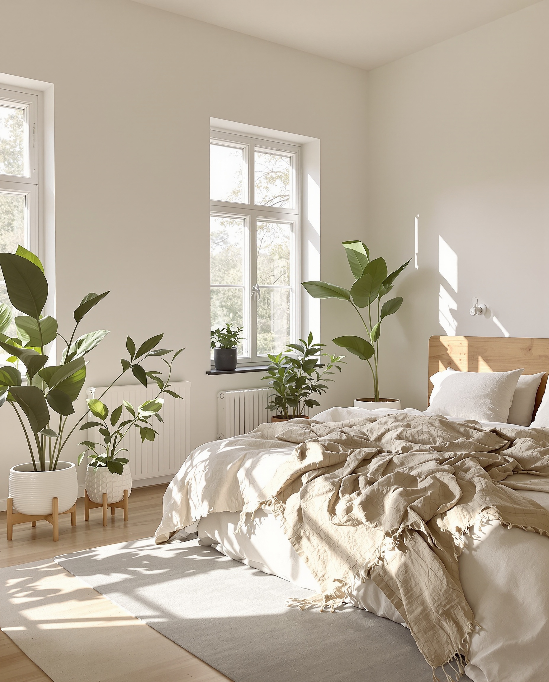 Chambre naturelle bois lin aménagement sain anti ondes