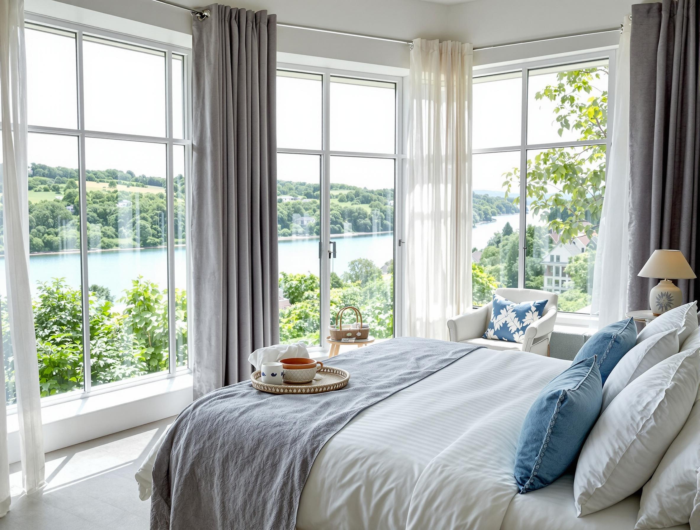 Chambre d’hôtes contemporaine avec vue sur l’Aven