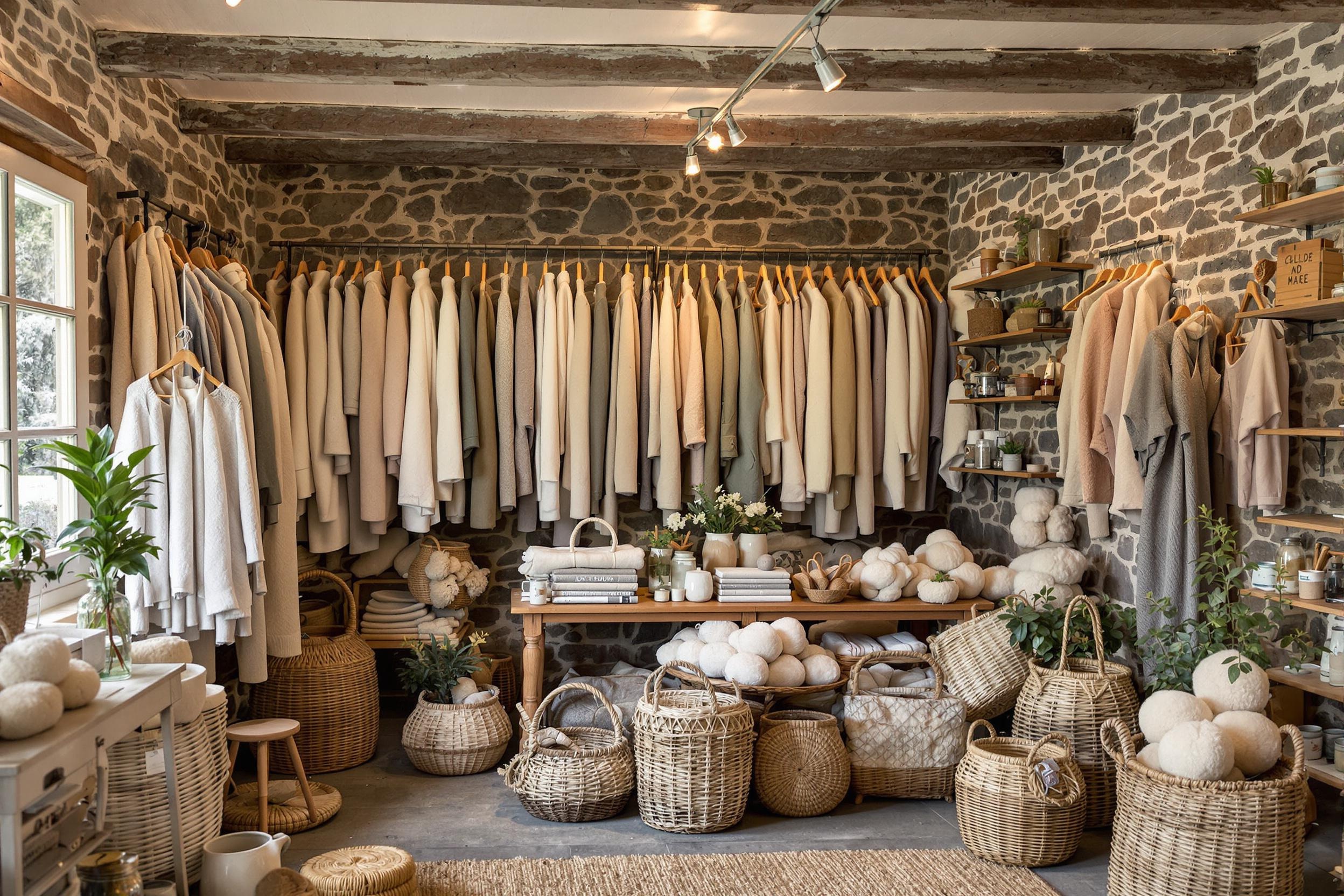 Dépôt-vente textile dans une chaumière bretonne