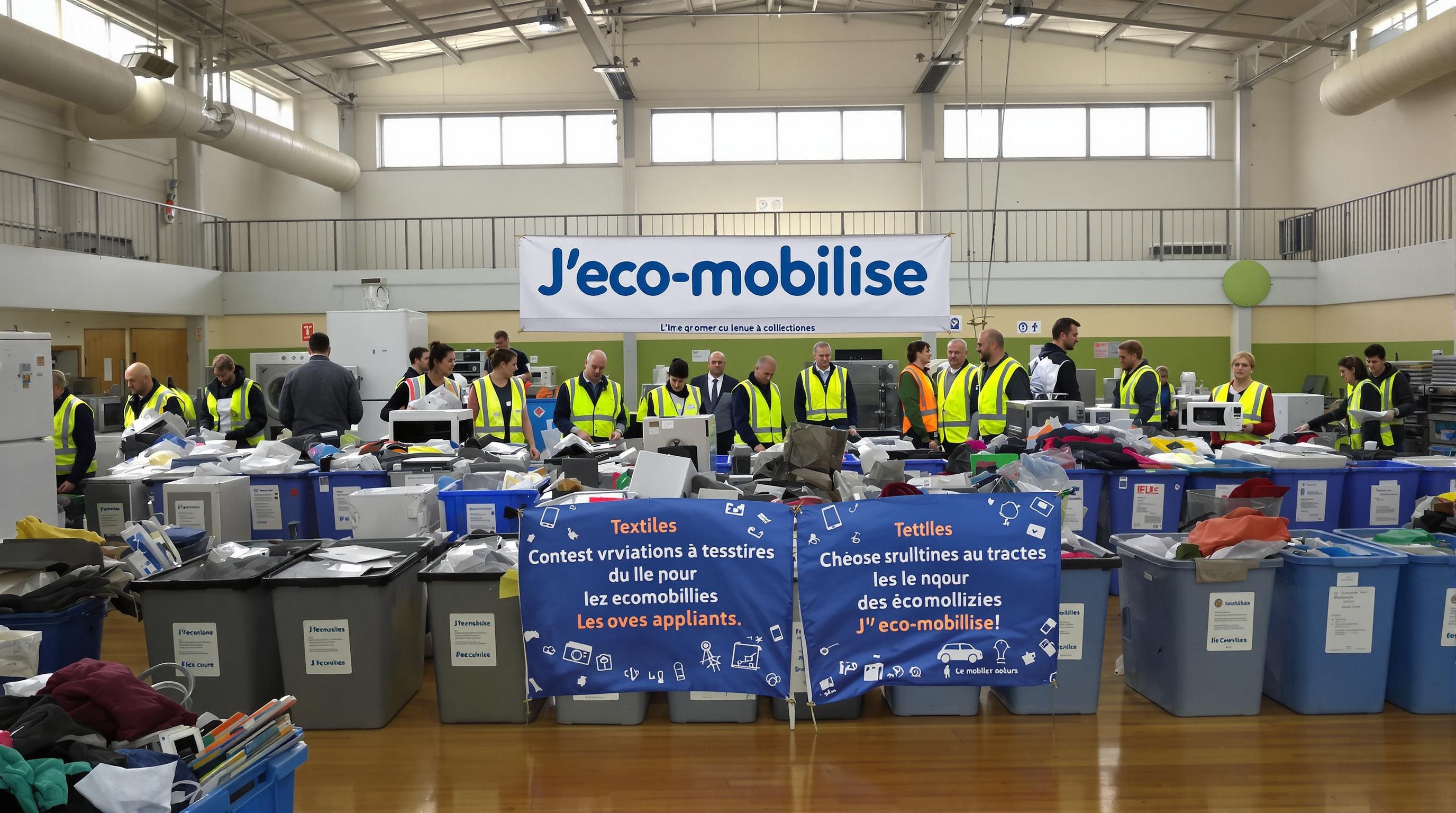Collecte spéciale électroménager textiles gymnase breton bénévoles