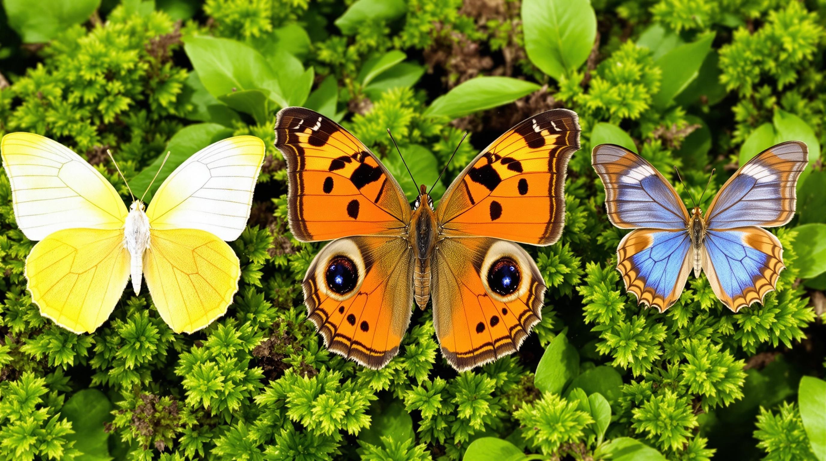Comparatif illustratif familles Pieridae Nymphalidae Lycaenidae Bretagne