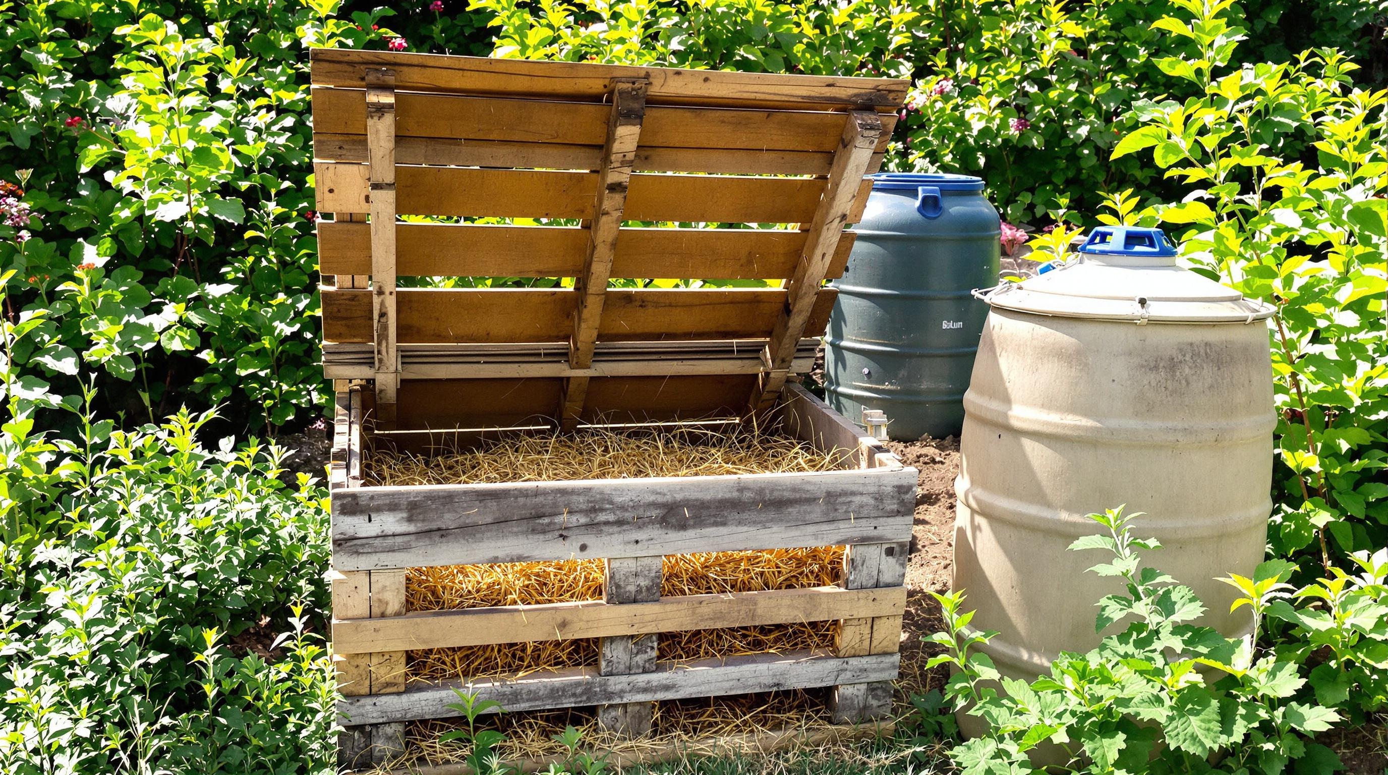 composteur domestique palettes paille eau pluie potager breton