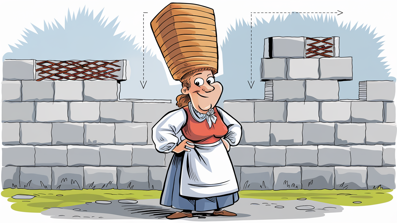 Coiffe bigoudène maintenant tête haute murs maçonnerie absence présence chaînage illustration pédagogique