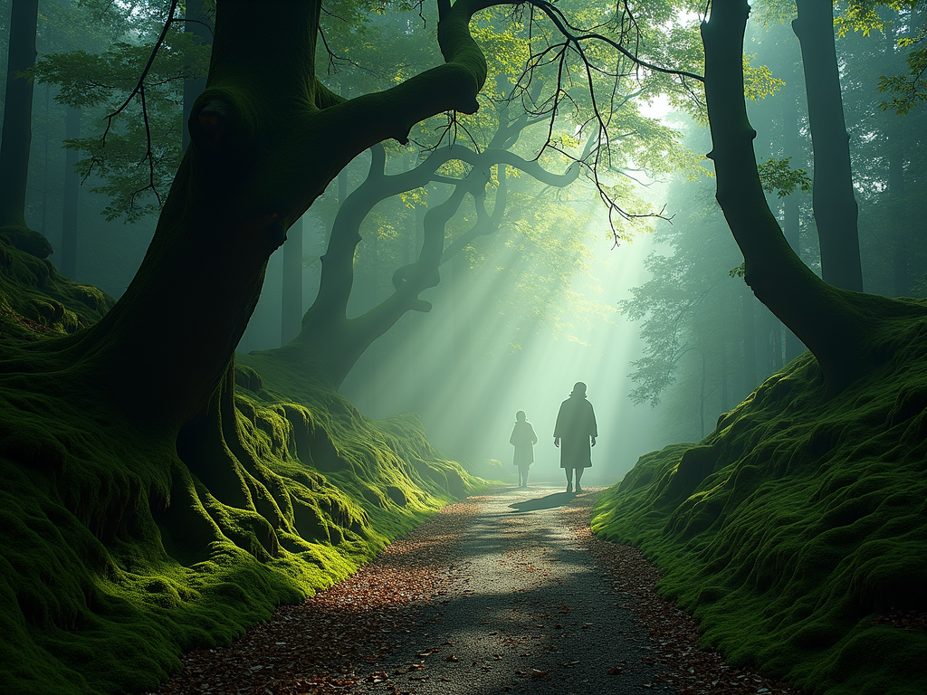 Ambiance mystique dans le Bois d’Amour, Pont-Aven