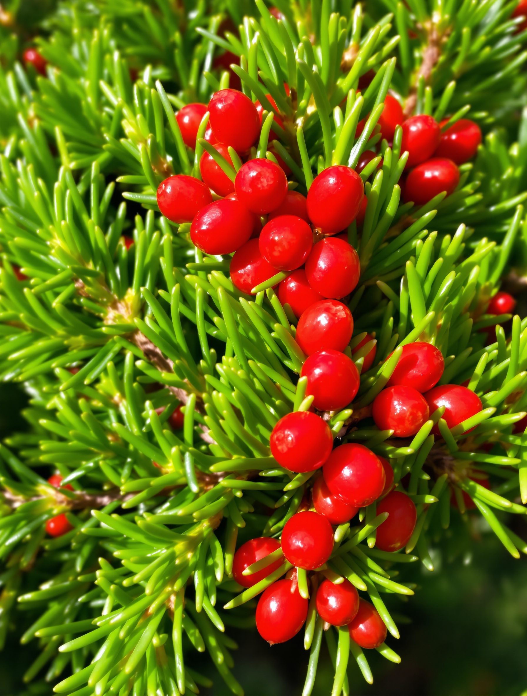 Rameau d'if Taxus baccata avec arille rouge