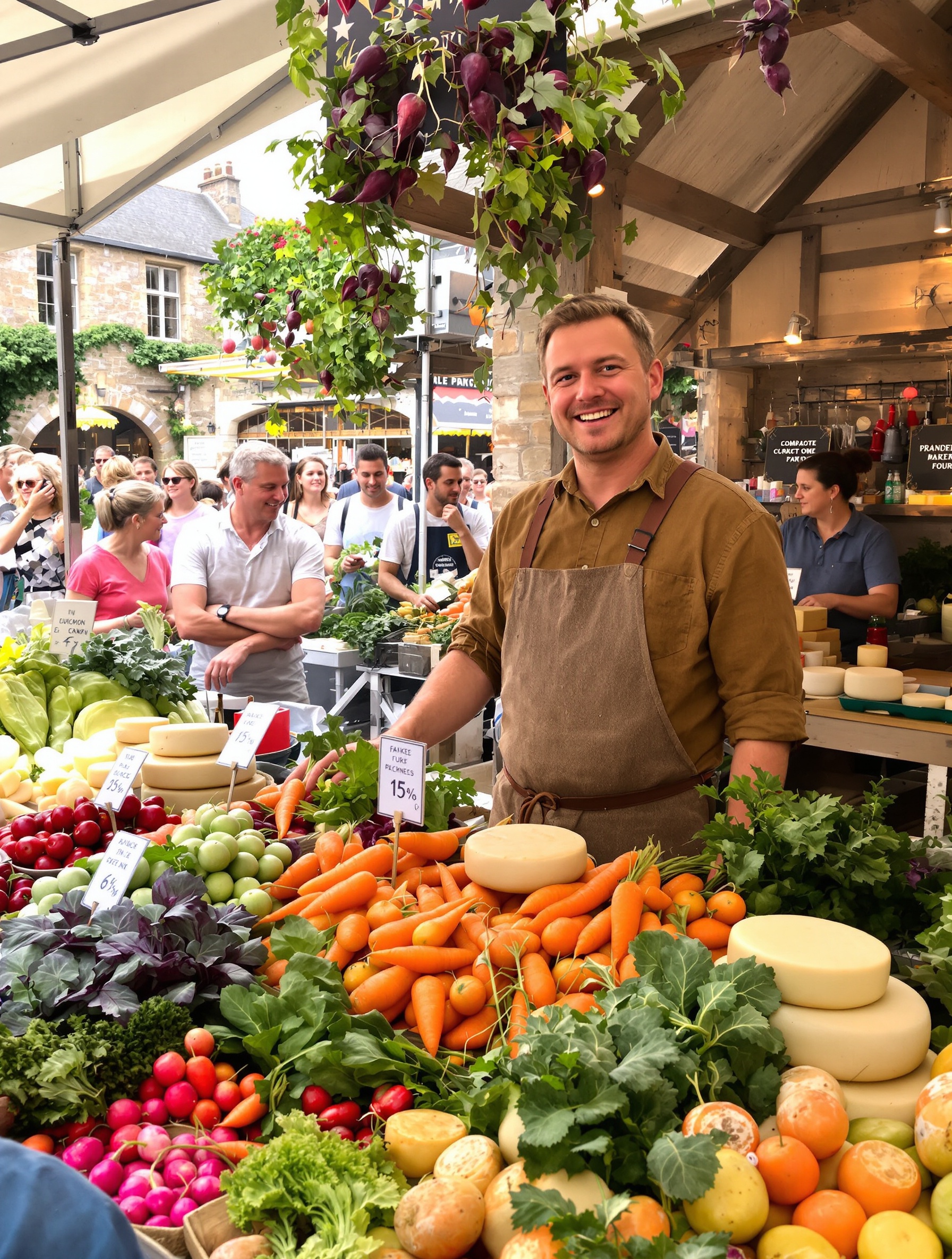 Marché producteur ferme Bretagne convivial