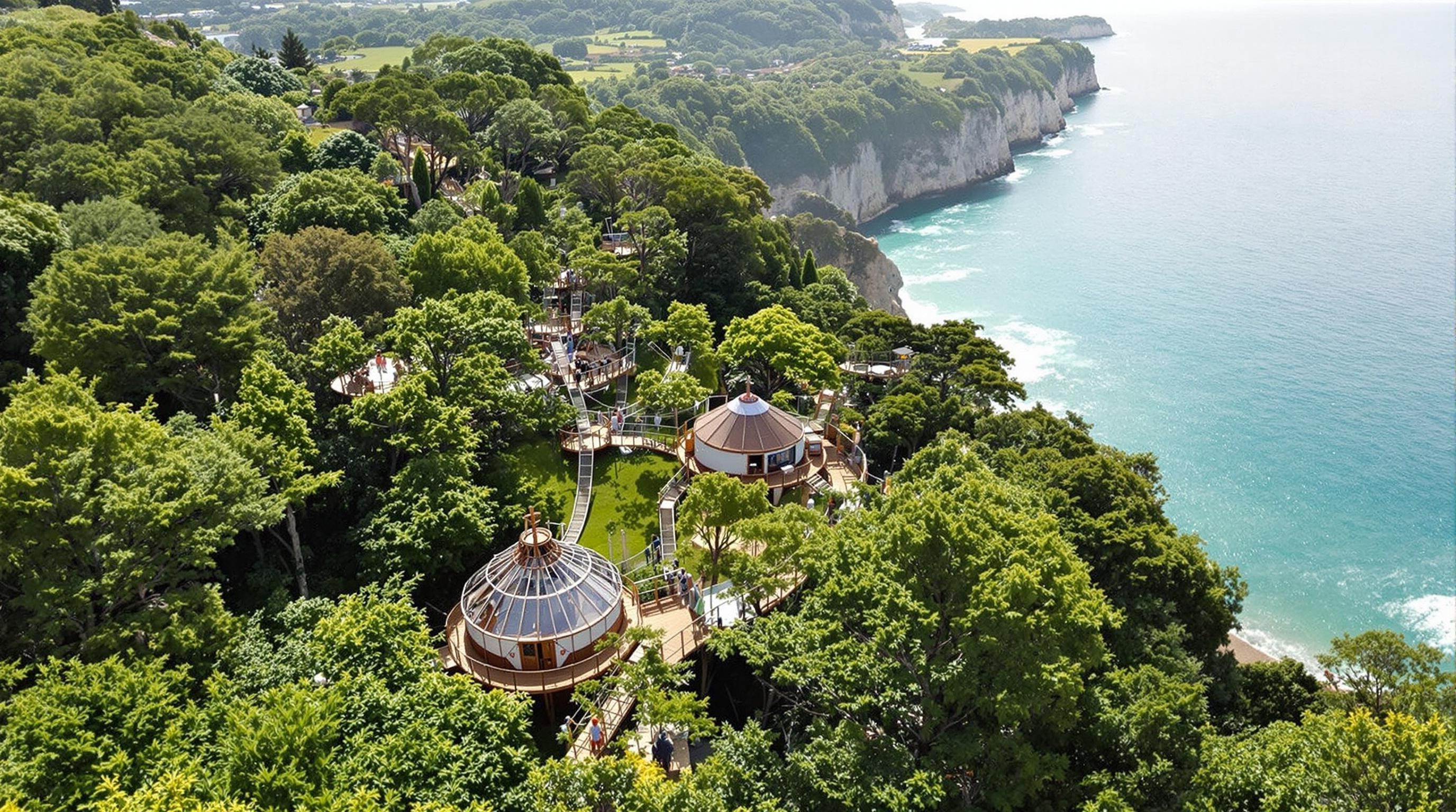 Nid’Île Parcabout perché dans les arbres sur l’île de Groix