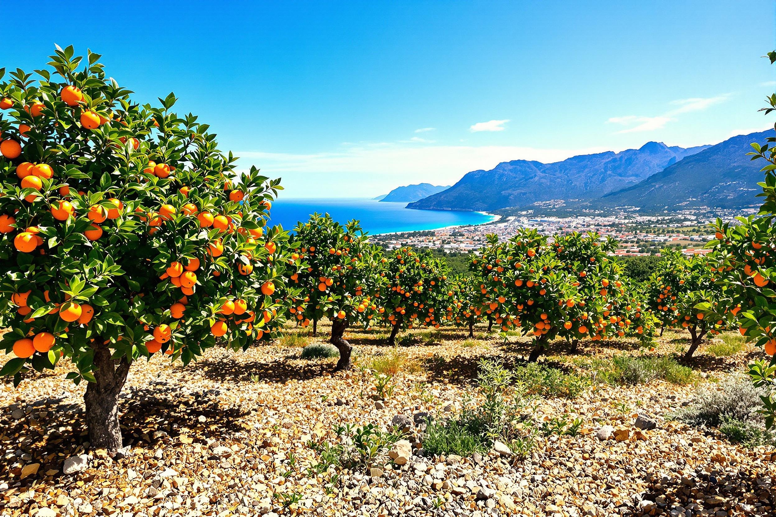 Orangeraie corse au microclimat lumineux