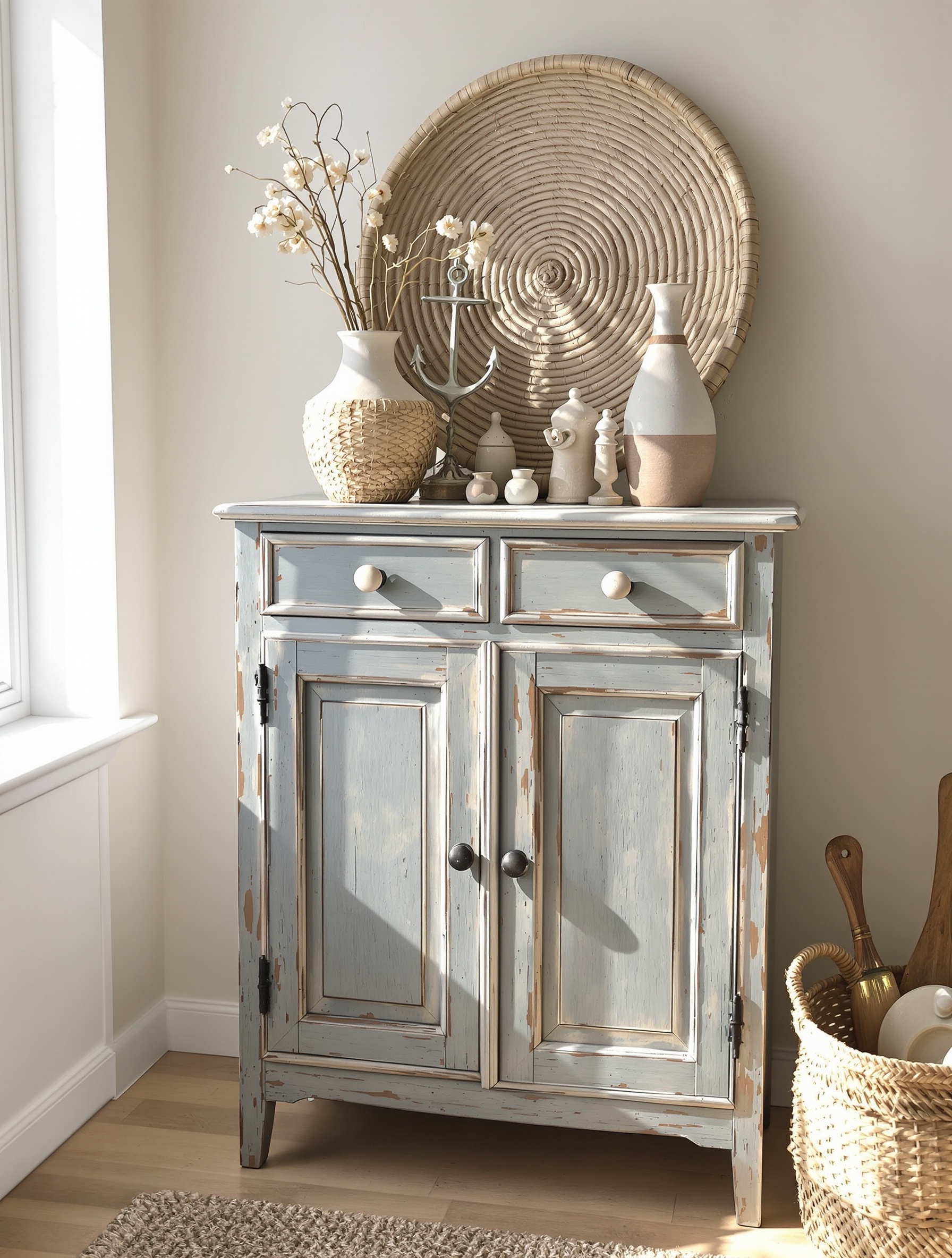 meuble breton patiné inspiration littoral accessoires artisanaux