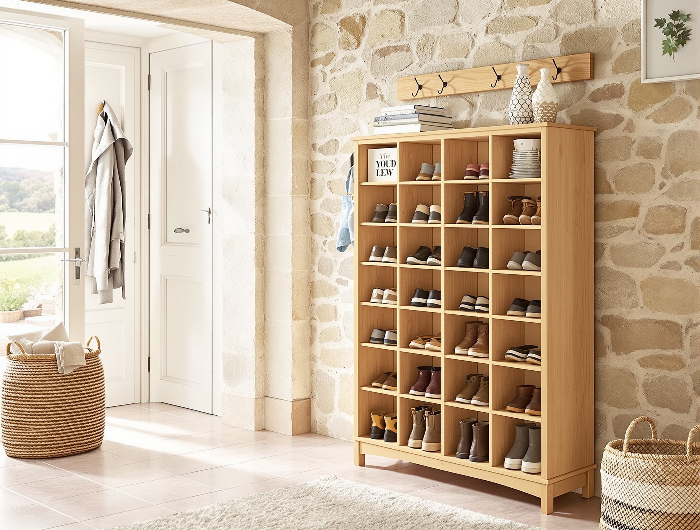 rangement malin bottes chaussures entrée bretonne