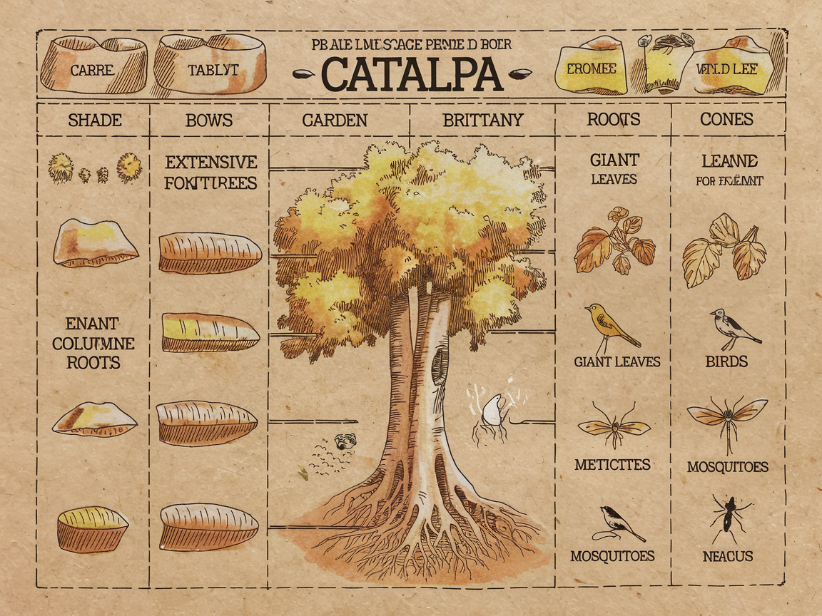 Tableau comparatif avantages inconvénients catalpa en Bretagne