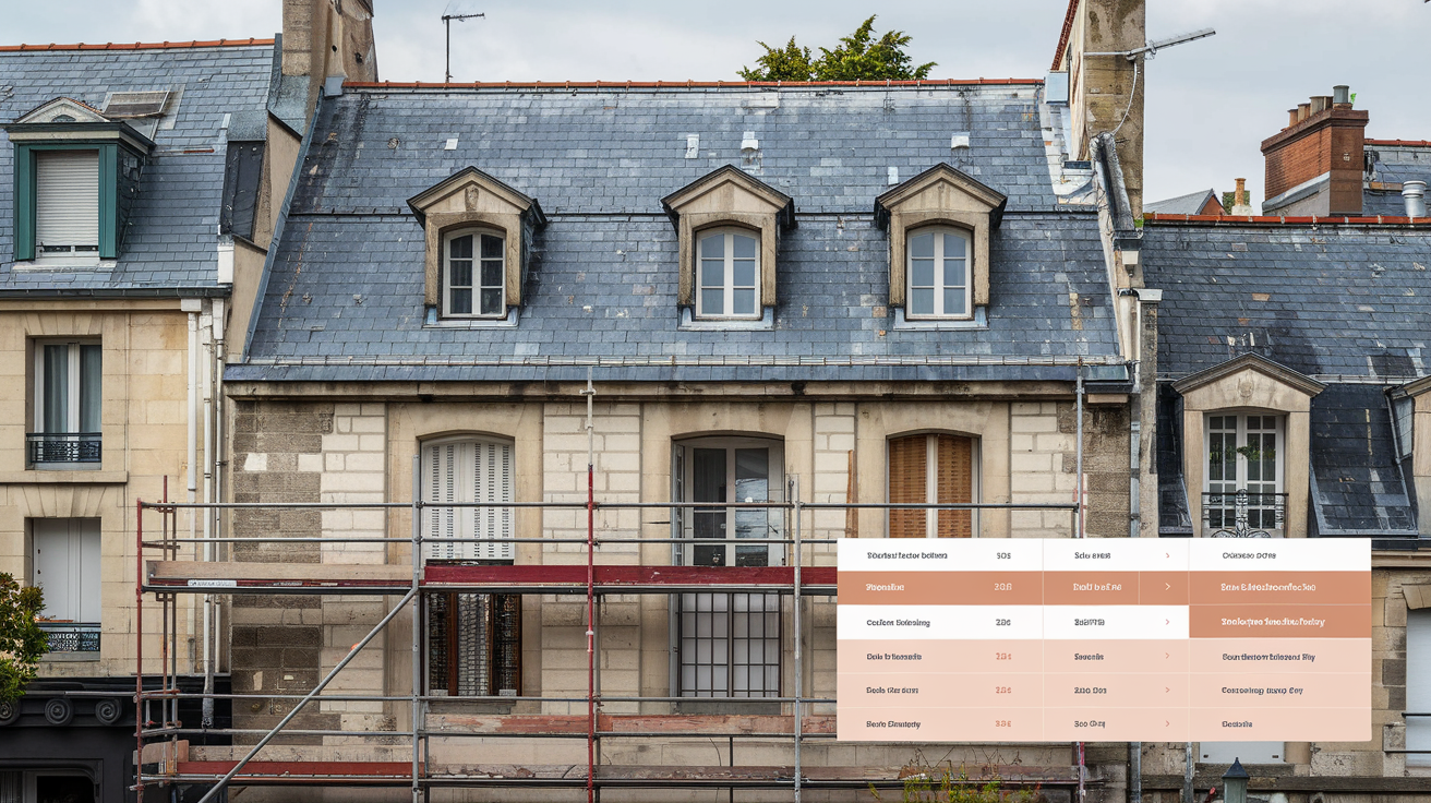 Tableau comparatif des prix du ravalement de façade en Bretagne