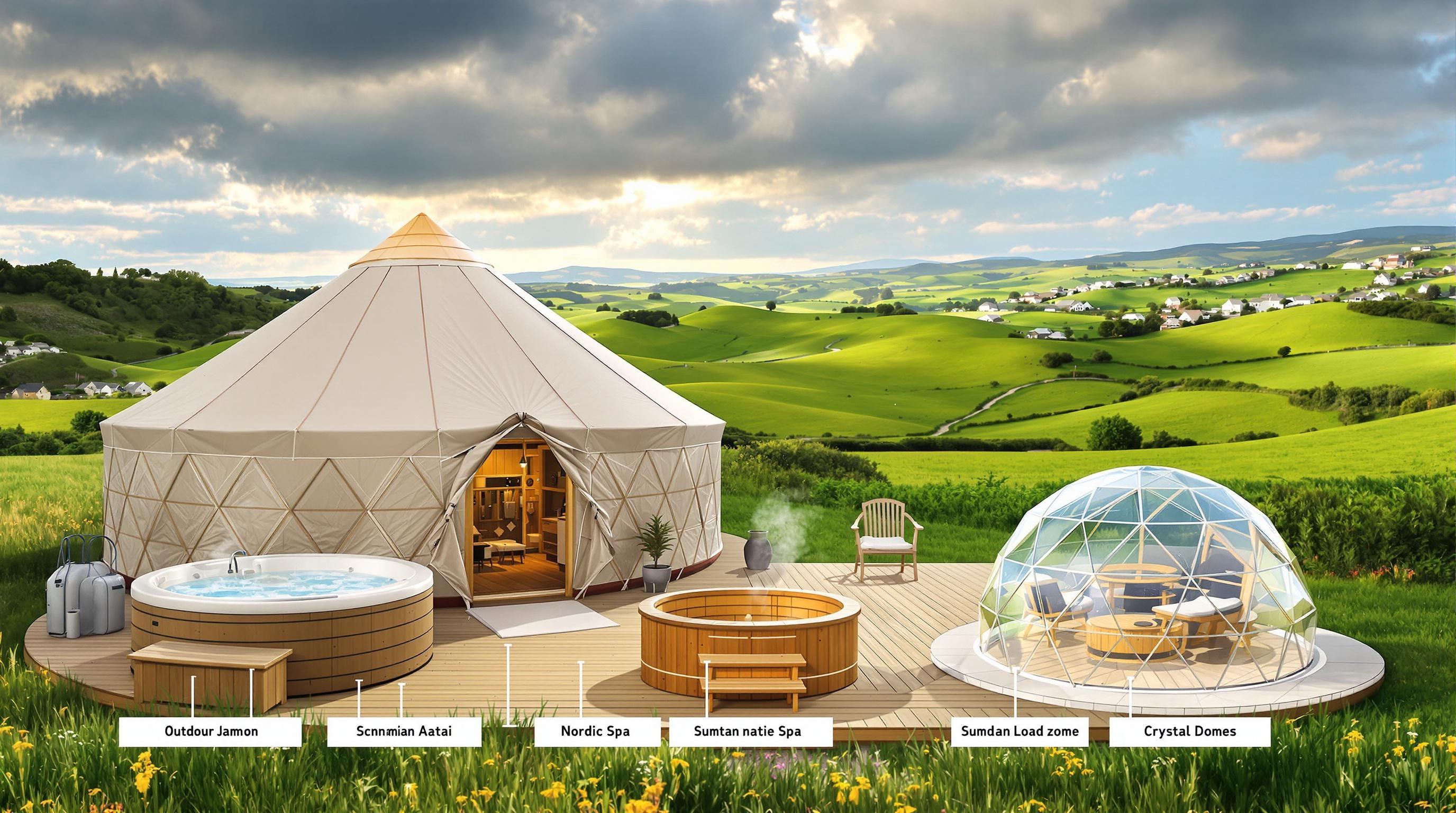 yourte premium jacuzzi spa nordique dome cristal