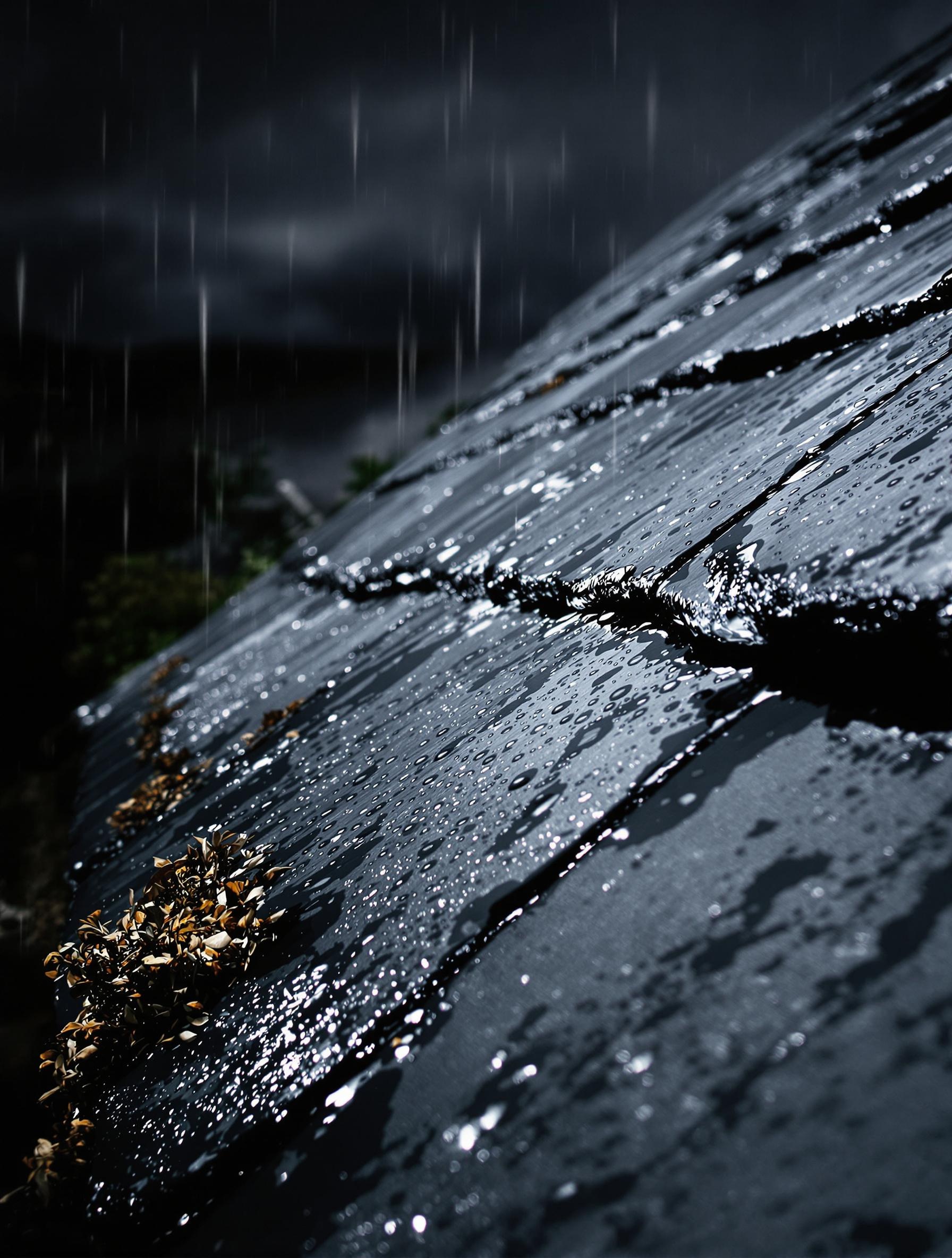 Toiture en ardoise hydrofugée sous pluie bretonne – ambiance artisanale