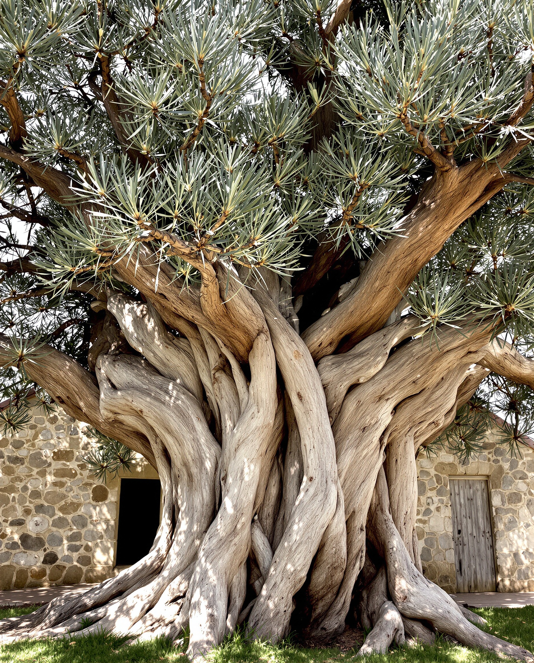Olivier après taille sévère révélant sa structure saine